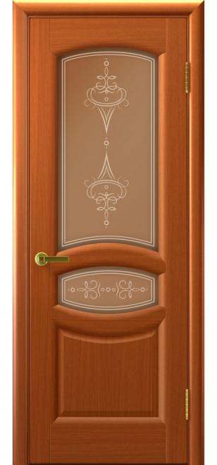 Фото Межкомнатная дверь "Ювелия", анегри тон, стекло