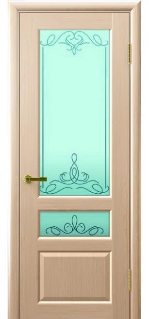 Фото Межкомнатная дверь "Джаз", беленый дуб, стекло