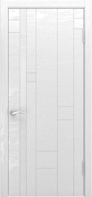 Фото Межкомнатная дверь "Люкс-Ф" стекло, ясень белый