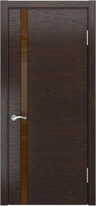 Фото Межкомнатная дверь "Люкс" стекло, дуб мореный